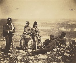 Officers of the 89th Regiment at Cathcarts Hill; Roger Fenton, English, 1819 - 1869, 1855; Albumen silver print