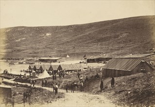 Camp of the 4th Light Dragoons; Roger Fenton, English, 1819 - 1869, 1855; Salted paper print; 22.9 x 33.3 cm 9 x 13 1,8 in