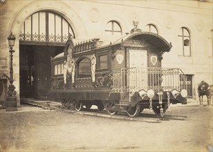 Pius IX's Railroad Car; Gustave Le Gray, French, 1820 - 1884, Rome, Lazio, Italy; 1859; Albumen silver print