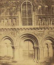 Portals, Notre Dame La Grande, Poitiers; Gustave Le Gray, French, 1820 - 1884, and Auguste Mestral, French, 1812 - 1884, Paris