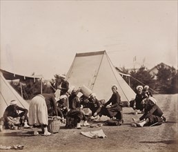 Camp de Châlons: Zouaves; Gustave Le Gray, French, 1820 - 1884, Chalons, France; 1857; Albumen silver print