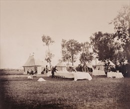 Camp de Châlons: Setting the Emperor's Table; Gustave Le Gray, French, 1820 - 1884, Chalons, France; 1857; Albumen silver print