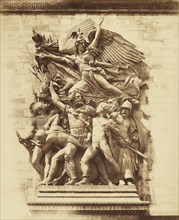 Marseillaise,  Arc de Triomphe, Paris; Attributed to Gustave Le Gray, French, 1820 - 1884, Paris, France; about 1853; Albumen