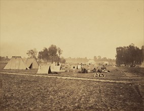 Tents and Military Gear, Camp de Chalons; Gustave Le Gray, French, 1820 - 1884, Chalons, France; 1857; Albumen silver print
