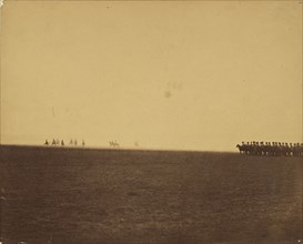 Cavalry Exercises, Camp de Chalons; Gustave Le Gray, French, 1820 - 1884, Chalons, France; 1857; Albumen silver print