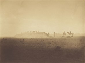 Drill formation, Camp de Châlons; Gustave Le Gray, French, 1820 - 1884, Chalons, France; October 3, 1857; Albumen silver print