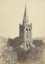 Baccharah: vue sur l'Église; Charles Marville, French, 1813 - 1879, Louis Désiré Blanquart-Evrard, French, 1802 - 1872