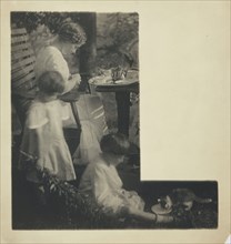 The Artist's Daughter, Hermine, and her Children at Tea; Gertrude Käsebier, American, 1852 - 1934, Waban, Massachusetts, United