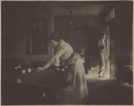 Gertrude Käsebier O'Malley at Billiards; Gertrude Käsebier, American, 1852 - 1934, Oceanside, New York, Long Island, USA