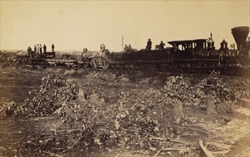 Remains of Wreck on the Track; A.J. Russell, American, 1830 - 1902, about 1862; Albumen silver print