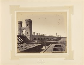 Égypte, Egypt, Barrage du Nil, près du Caire; Félix Bonfils, French, 1831 - 1885, Alais, France; 1877; Tinted Albumen silver