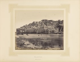 Palestine, Jaffa, pris de la mer; Félix Bonfils, French, 1831 - 1885, Alais, France; 1877; Tinted Albumen silver print