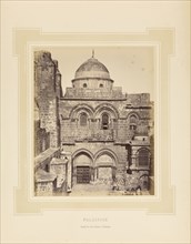 Palestine, Façade du Saint-Sépulcre à Jérusalem; Félix Bonfils, French, 1831 - 1885, Alais, France; 1877; Tinted Albumen silver