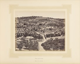 Palestine, Mont des Oliviers à Jérusalem; Félix Bonfils, French, 1831 - 1885, Alais, France; 1877; Tinted Albumen silver print