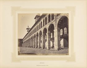 Syrie, Syria, Colonnade dans la grande Mosquée à Damas; Félix Bonfils, French, 1831 - 1885, Alais, France; 1877; Tinted Albumen
