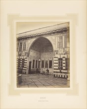 Syrie, Syria, Intérieur de maison à Damas; Félix Bonfils, French, 1831 - 1885, Alais, France; 1877; Tinted Albumen silver print