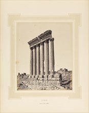 Syrie, Syria, Temple du Soleil à Balbek; Félix Bonfils, French, 1831 - 1885, Alais, France; 1877; Tinted Albumen silver print
