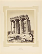 Grèce, Greece, Temple de la Victoire à Athènes; Félix Bonfils, French, 1831 - 1885, Alais, France; 1877; Tinted Albumen silver