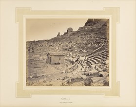 Grèce, Greece, Temple de Bacchus à Athènes; Félix Bonfils, French, 1831 - 1885, Alais, France; 1877; Tinted Albumen silver
