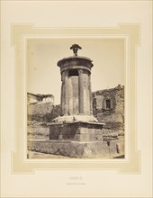 Grèce, Greece, Lanterne de Diogène à Athènes; Félix Bonfils, French, 1831 - 1885, Alais, France; 1877; Tinted Albumen silver