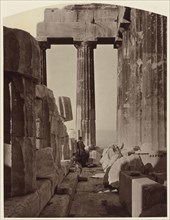 Eastern Portico of the Parthenon; William J. Stillman, American, 1828 - 1901, 1869; Carbon print; 24.1 × 18.4 cm