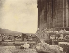 Eastern Facade of the Parthenon; William J. Stillman, American, 1828 - 1901, 1870; Carbon print; 18.4 × 23.8 cm