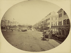 Place des consuls - Alexandria; Attributed to Baron Paul des Granges, French ?, active Greece 1860s, 1860 - 1869; Albumen