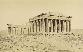 Athens - Parthenon from the northwest; Baron Paul des Granges, French ?, active Greece 1860s, 1860 - 1869; Albumen silver print