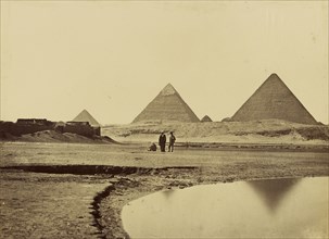 Pyramids; Attributed to Baron Paul des Granges, French ?, active Greece 1860s, 1860 - 1869; Albumen silver print