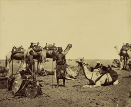 Compagnons de Speeke et Grant revenus avec eux au Caire du voyage decouverte des sources du Nil; Attributed to Baron Paul