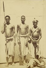 Compagnons de Speeke et Grant revenus avec eux au Caire du voyage decouverte des sources du Nil; Attributed to Baron Paul