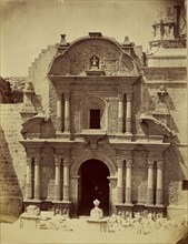 Architectural study, church facade, South America; 1870s; Albumen silver print