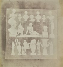 Casts on Three Shelves, in the Courtyard of Lacock Abbey; William Henry Fox Talbot, English, 1800 - 1877, probably 1842 - 1844