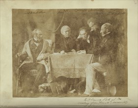 Free Church Committee; Robert Adamson, Scottish, 1821 - 1848, October 19, 1843; Salted paper print from a Calotype negative