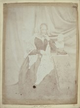 Mrs. Hugh Lyon Playfair; British; about 1845; Salted paper print from a Calotype negative; 21 x 14.8 cm, 8 1,4 x 5 13,16 in