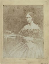 Mrs. Moir; British; about 1850; Salted paper print from a Calotype negative; 18.7 x 14.4 cm 7 3,8 x 5 11,16 in