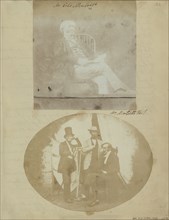 Three Men; British; about 1850; Salted paper print from a Calotype negative; 10.2 x 13.3 cm, 4 x 5 1,4 in
