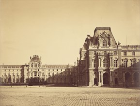 Pavilion Mollien, the Louvre; Gustave Le Gray, French, 1820 - 1884, 1859; Albumen silver print
