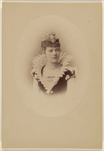 woman, printed in oval, quasi-vignette style; Charles Bergamasco, Russian, active 1870s, about 1869; Albumen silver print
