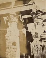 Egyptian ruins; Egypt; about 1860 - 1880; Tinted Albumen silver print