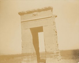 Temple Arch at Karnak; Luxor Governorate, Egypt; about 1860 - 1880; Tinted Albumen silver print