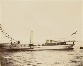 Barge; about 1860 - 1880; Tinted Albumen silver print