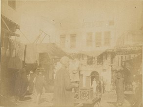 Marketplace; about 1860 - 1880; Tinted Albumen silver print
