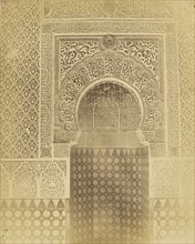 Detail of the Mezquita, Alhambra; Spanish; Granada, Spain; about 1870 - 1880; Albumen silver print