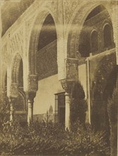Interior of Alhambra; Spanish; Granada, Spain; about 1850; Salted paper print; 21.5 × 16.3 cm 8 7,16 × 6 7,16 in