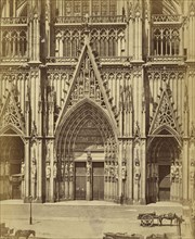 Exterior of Cologne Cathedral; German; Cologne, Germany; about 1880 - 1890; Albumen silver print