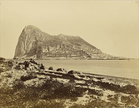 Rock of Gibraltar; Spanish; Gibraltar; about 1870 - 1890; Albumen silver print