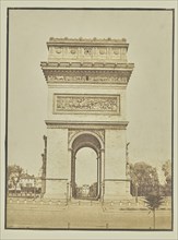 Arc de Triomphe de l'Étoile; Hippolyte Bayard, French, 1801 - 1887, Paris, France; about 1847; Salted paper print from a