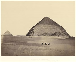 The Pyramids of Dahshur from the Southwest; Francis Frith, English, 1822 - 1898, Dashur, Egypt; 1858; Albumen silver print