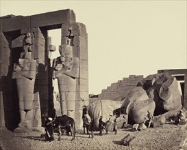 Fallen Colossus from the Ramesseum, Thebes; Francis Frith, English, 1822 - 1898, El Kurneh, Thebes, Egypt; 1858; Albumen silver